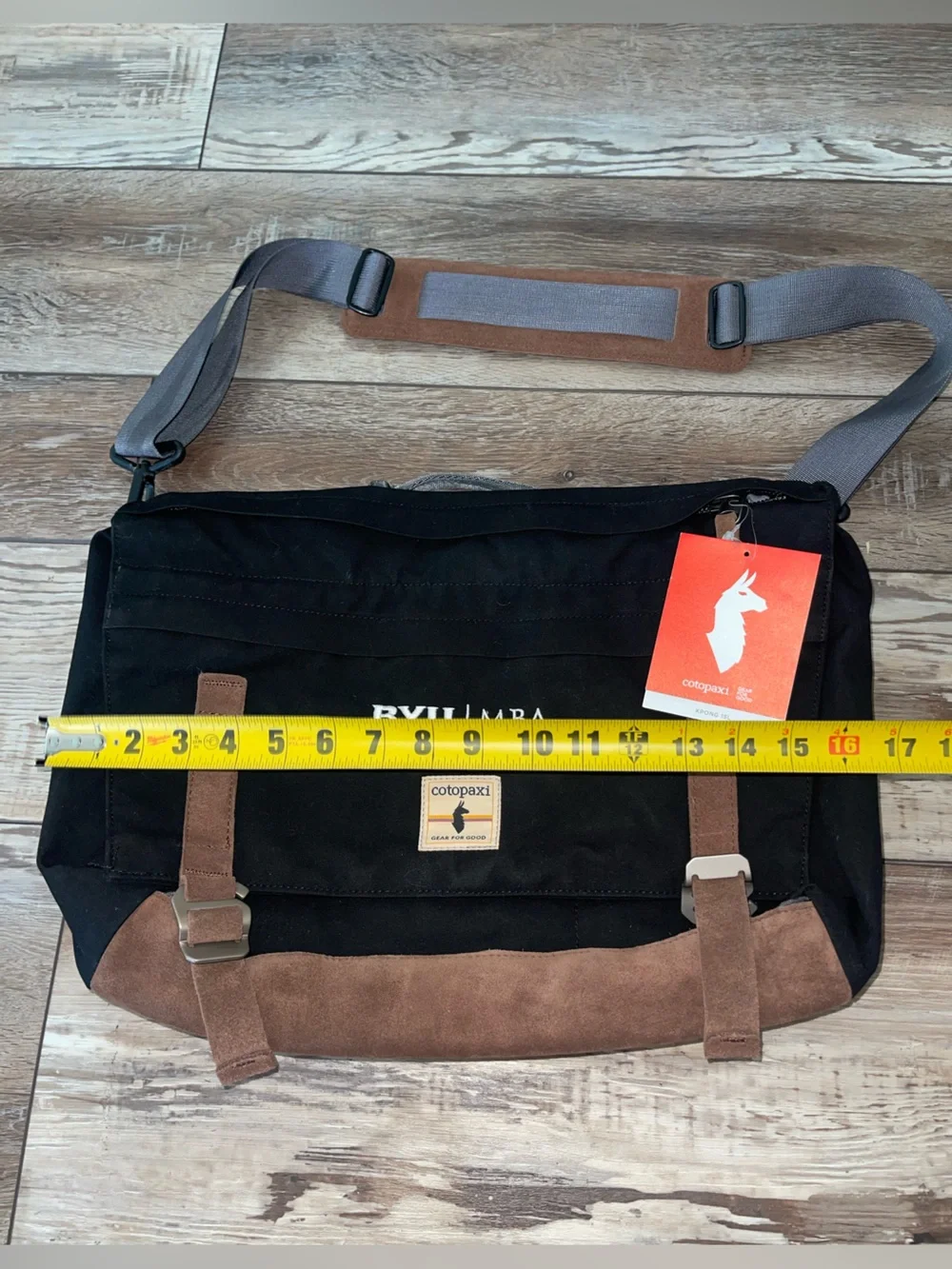 Cotopaxi Kpong 15 L Satchel Rugged Messenger Bag Black NWT! BYU Logo